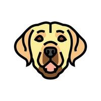labrador cane da riporto cane cucciolo animale domestico colore icona vettore illustrazione