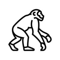 primate antenati umano Evoluzione linea icona vettore illustrazione