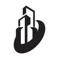 concetto di edificio logo vettore icona illustrazione design