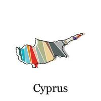 Cipro tacchino carta geografica illustrazione vettore design modello, adatto per il tuo azienda, geometrico logo design elemento