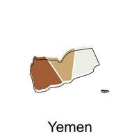 carta geografica Provincia di yemen illustrazione disegno, mondo carta geografica internazionale vettore modello con schema grafico schizzo stile isolato su bianca sfondo