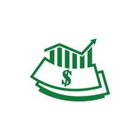 investimento i soldi grafico logo design e analitico. creativo contabilità concetto logo design modello vettore