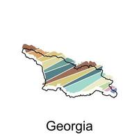 Georgia evidenziato su mi sono imbattuto carta geografica, illustrazione design modello vettore