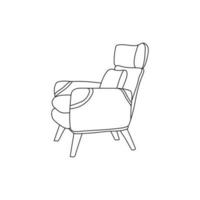 mobilia interno sedie logo nel lineare design stile, mobilia azienda logo, sedia mobilia Vintage ▾ logo illustrazioni vettore