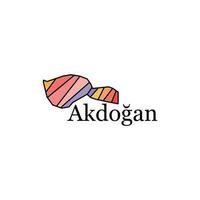 politico carta geografica di akdogan. akdogan città carta geografica di tacchino illustrazione design modello vettore