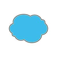 nube illustrazione logo icona vettore piatto design