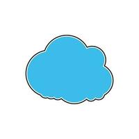 nube illustrazione logo icona vettore piatto design