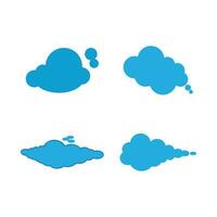 nube illustrazione logo icona vettore piatto design