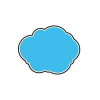 nube illustrazione logo icona vettore piatto design
