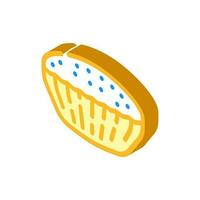 speziato ciambella cibo pasto isometrico icona vettore illustrazione