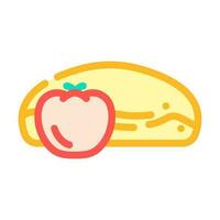 pomodoro ciambella cibo pasto colore icona vettore illustrazione