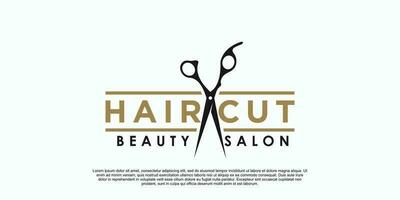 bellezza salone capelli tagliare logo design creativo concetto vettore