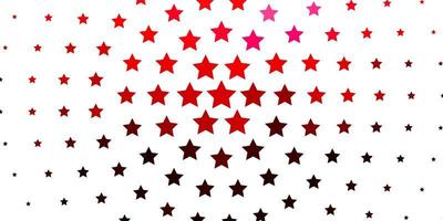 trama vettoriale rosa chiaro rosso con bellissime stelle illustrazione astratta geometrica moderna con stelle miglior design per il tuo banner poster pubblicitario
