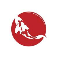koi pesce logo disegno, Cinese fortunato e trionfo ornamentale pesce vettore, azienda marca oro pesce icona vettore