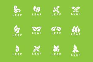 verde foglia logo, ecologia naturale pianta vettore, natura disegno, illustrazione modello icona vettore