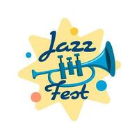 jazz musica Festival icona per vivere concerto o gruppo musicale vettore