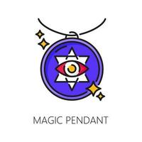 Magia pendente stregoneria e Magia icona, amuleto vettore