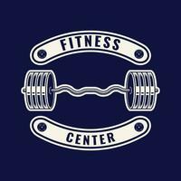 impostato di fitness logo retrò stile. bene per fitness logo, Palestra logo. manubrio con catena. modello per sport icona, simbolo, logo o altro marchio. moderno retrò illustrazione. vettore