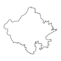 Rajasthan stato carta geografica, amministrativo divisione di India. vettore illustrazione.