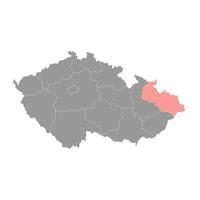 moravia slesiano regione amministrativo unità di il ceco repubblica. vettore illustrazione.