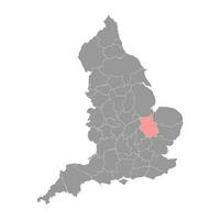 cambridgeshire carta geografica, amministrativo contea di Inghilterra. vettore illustrazione.