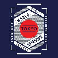 tokyo grafico, tipografia vettore, t camicia design illustrazione, bene per pronto Stampa, e altro uso vettore