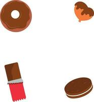 mondo cioccolato giorno illustrazione con cioccolato bar elemento.per decorazione design illustrazione vettore