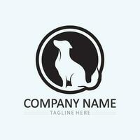 cane logo e icona animale vettore illustrazione design grafico