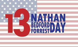 nathan bedford Forrest giorno saluto design vettore