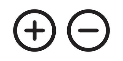 Inserisci meno circolare pulsanti simbolo icona vettore illustrazione