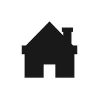 Casa casa piatto silhouette Posizione indirizzo icona vettore illustrazione