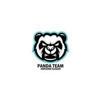 arrabbiato panda logo design gioco esport squadra vettore