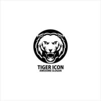 tigre testa logo design icona simbolo vettore
