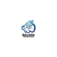 bulldog testa logo design pendenza linea arte vettore