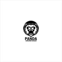 panda arrabbiato logo design simbolo vettore