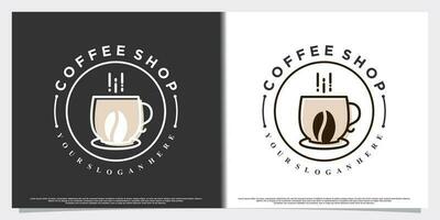 vettore caffè logo design per bar o ristorante premio vettore