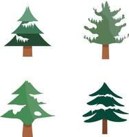 inverno neve albero nel il stile di un' cartone animato per design decorazione. vettore illustrazione.