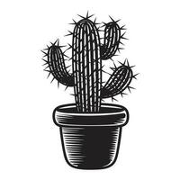 bellissimo cactus silhouette vettore