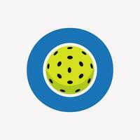 pickleball logo su lettera o vettore modello. salamoia palla logotipo