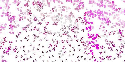 trama vettoriale rosa chiaro con forme di memphis
