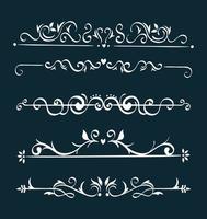set di eleganti cornici per bordi ornamentali vettore
