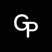 eps10 vettore iniziale lettere gp o pg logo design design modello isolato su bianca sfondo