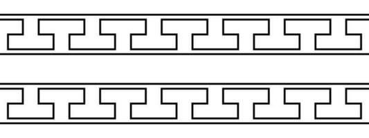 senza soluzione di continuità greco chiave modelli. nero e bianca decorativo ornamento. vettore illustrazione