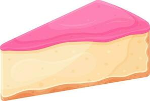 vettore illustrazione, torta di formaggio con bacca marmellata, pezzo di torta, frutta torta, illustrazione per un' bar o Pasticcino negozio, dolce dolce