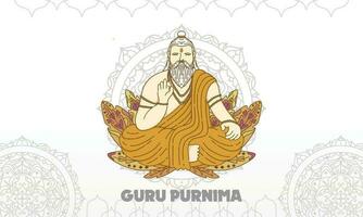 contento guru purnima vettore sfondo