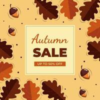 autunno vendita striscione. può essere Usato per shopping saldi, promo manifesto, striscione, volantino, invito, sito web. vettore illustrazione