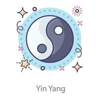 disegno yin yang vettore