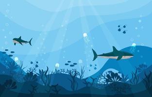 sfondo di protezione degli squali vettore