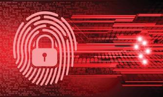 sfondo di sicurezza informatica della rete di impronte digitali vettore