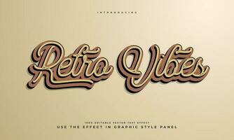 Vintage ▾ retrò lettering stile modificabile colorato vettore testo effetto alfabeto font tipografia